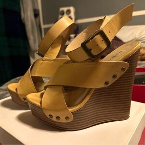 Womens Open Toe Wedge Heel